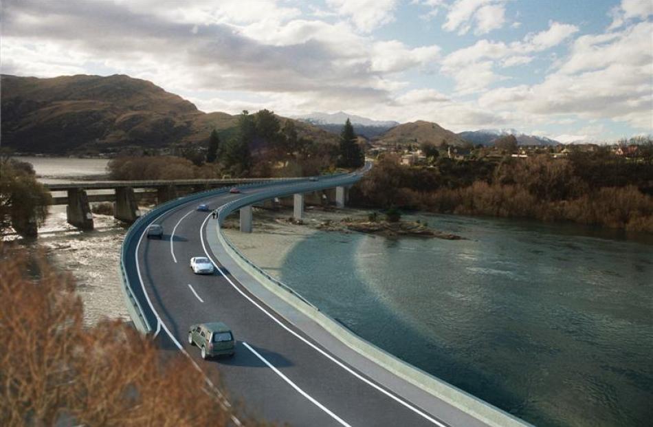 An artist's impression of  the proposed new Kawarau Falls bridge. Image supplied.