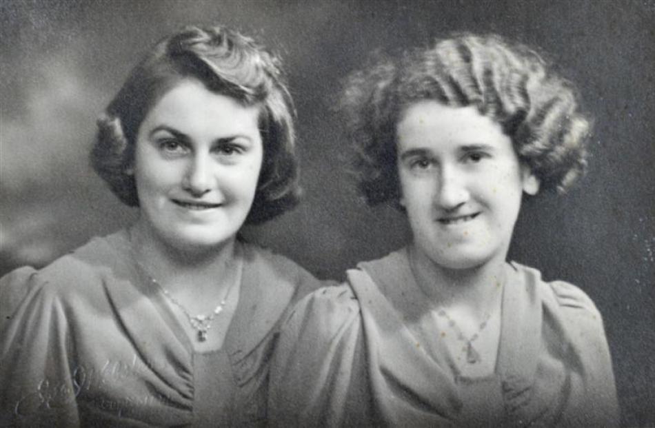 An earlier family photograph from about 1942,  shows the Weddell twins, Edie (left) and Myrtle,...