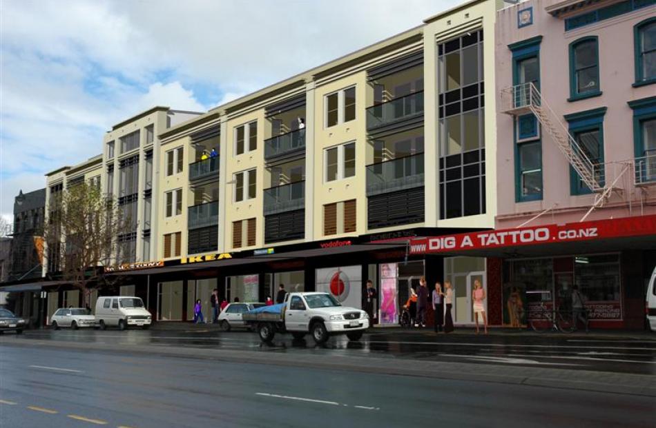 An image of a planned retail and apartment development in Princes St.