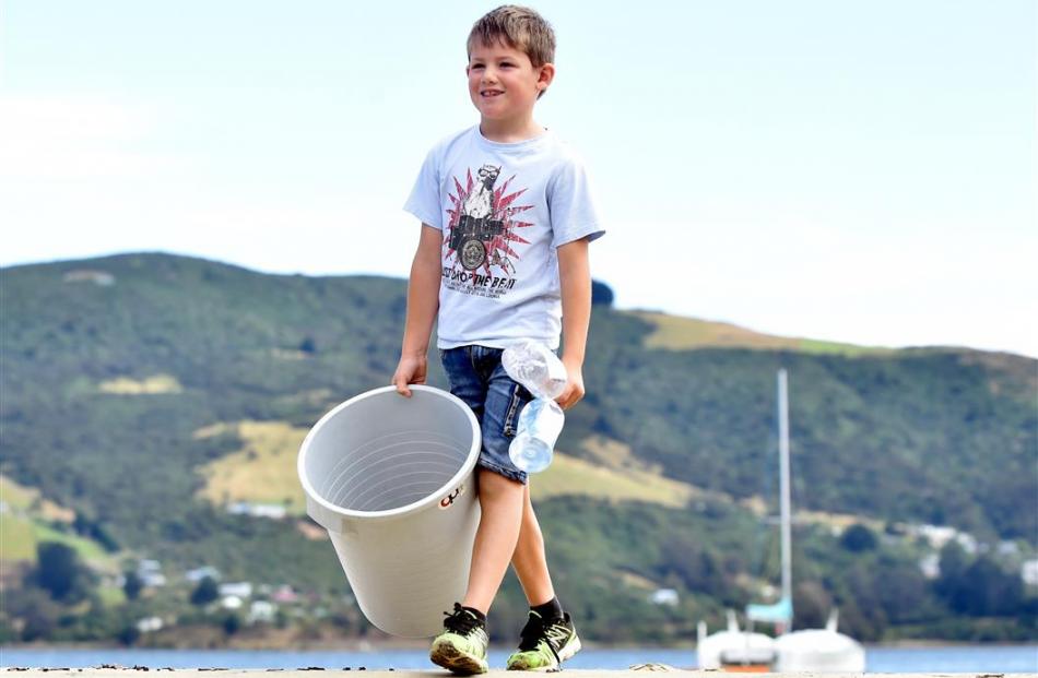 Ashton Heptonstall is imploring Dunedin residents to keep  the city’s  beaches clean. Photo by...