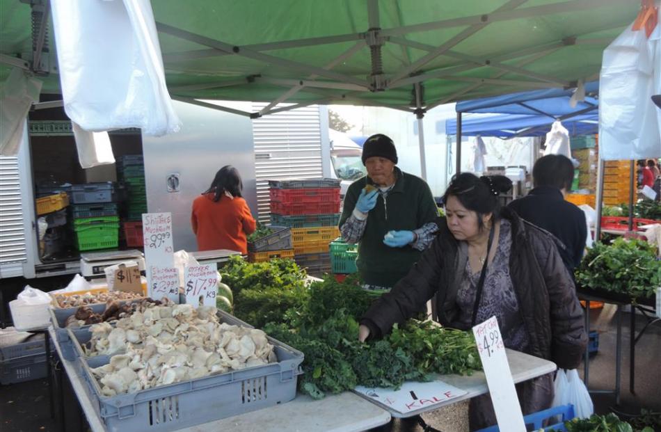 Asian vegetables at Otara market. Photos by Charmian Smith.