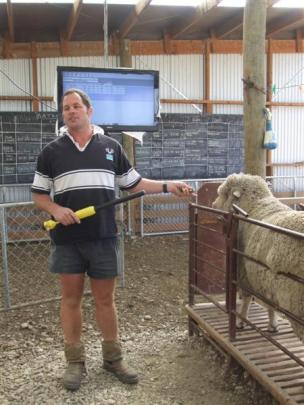 At Matakanui Station are (from left) New Zealand Merino commercial manager Craig Adams, SmartWool...