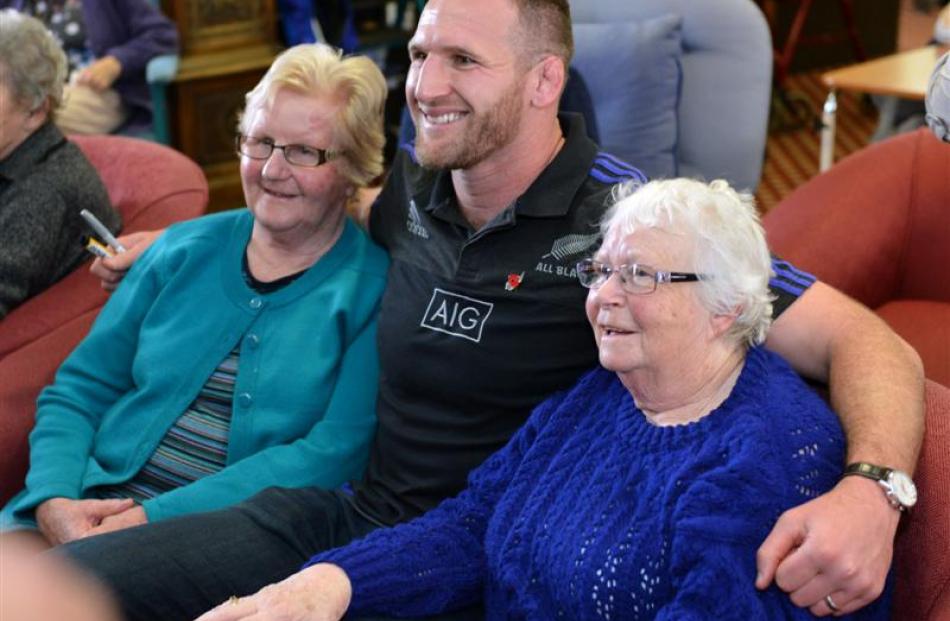 At South Dunedin's Radius Fulton Care Centre residents Allein Kettink (left) and Gladys Smith get...