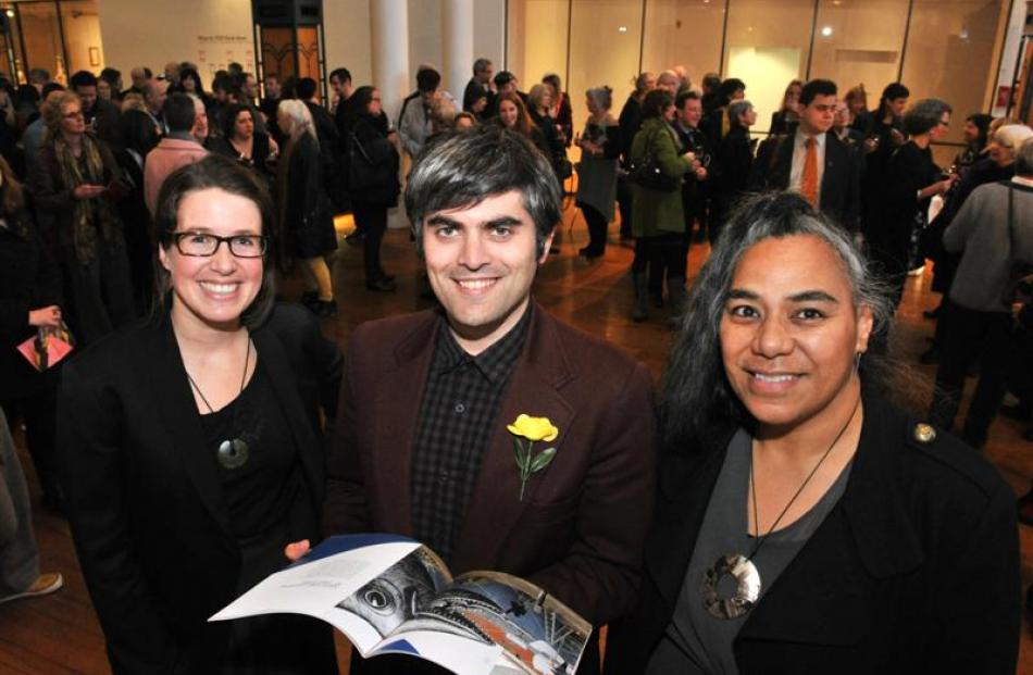 At the launch of the draft Dunedin arts and culture strategy last night are (from left) Dunedin...