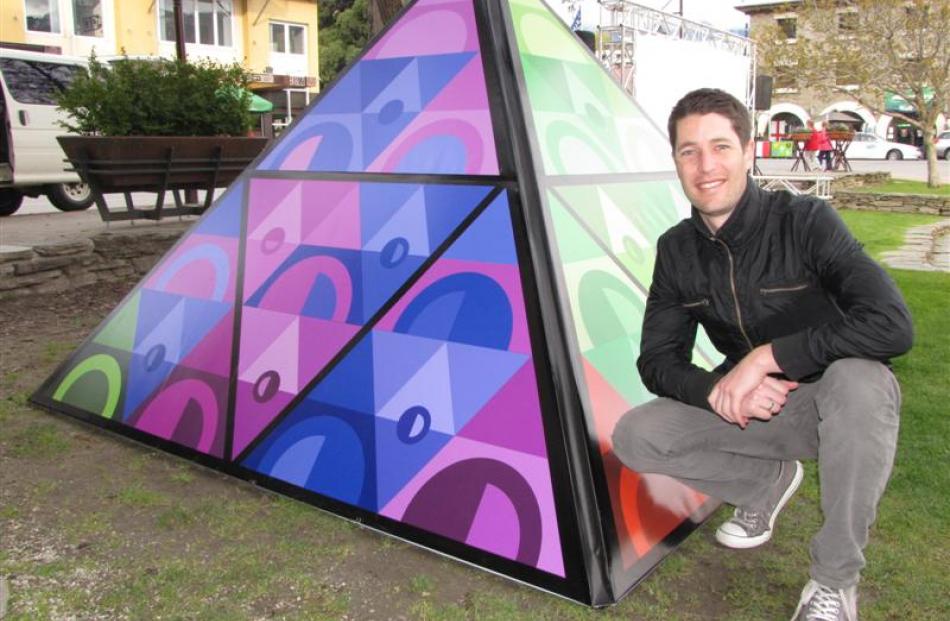 Auckland abstract geometric artist Shannon Novak (32) presents his temporary Queenstown Village...