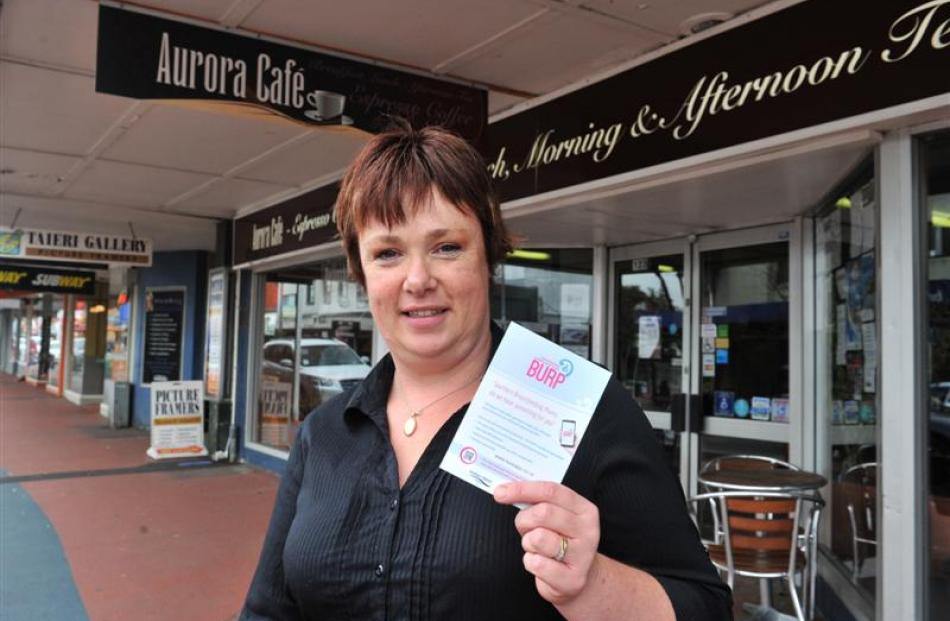 Aurora Cafe owner Jillian Peacock has registered her business to be on the new Burp software....