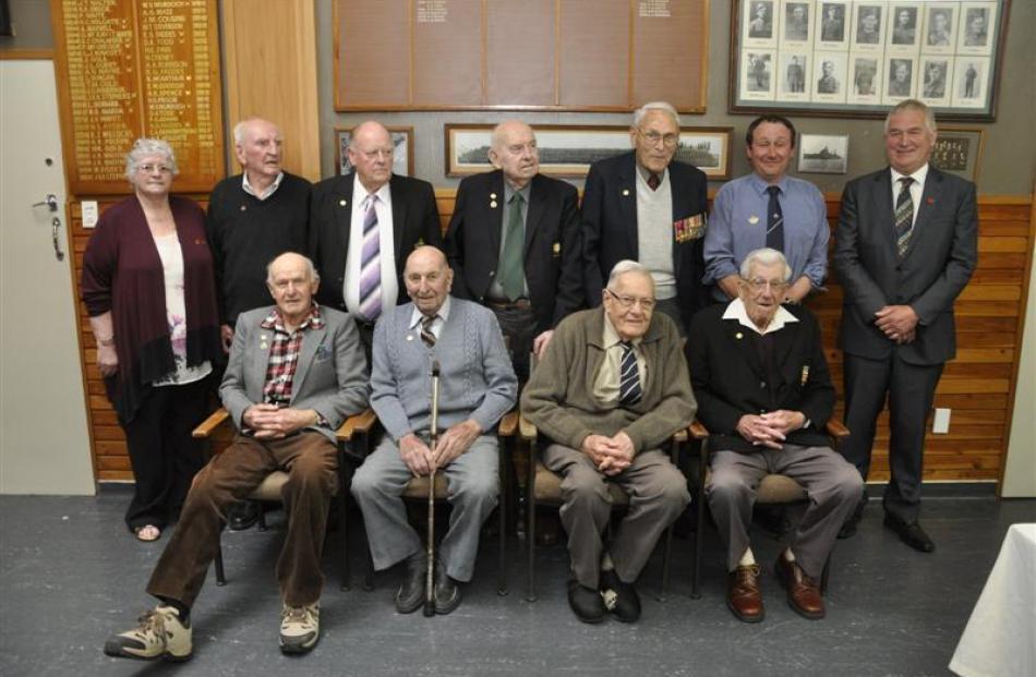 Back row, from left, Irene Black, William Barron, Alexander Robinson, Norman Maze, Thomas McNab,...