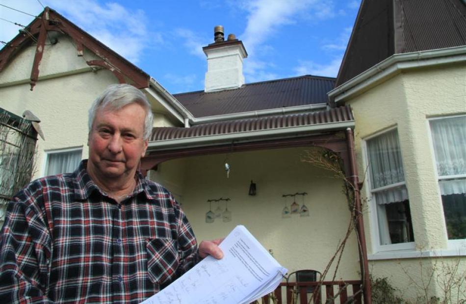 Balclutha pensioner Bruce Graham says rates rises will force him out of his Clyde St home. Photo...