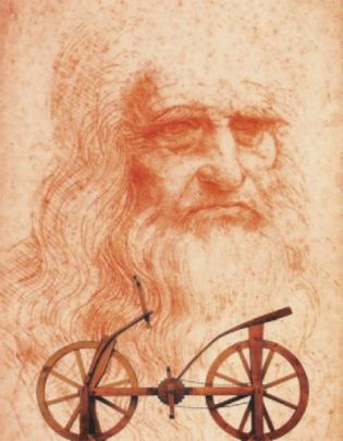 This model bicycle was built by Florentine artisans for ``The da Vinci Machines'' exhibition and...