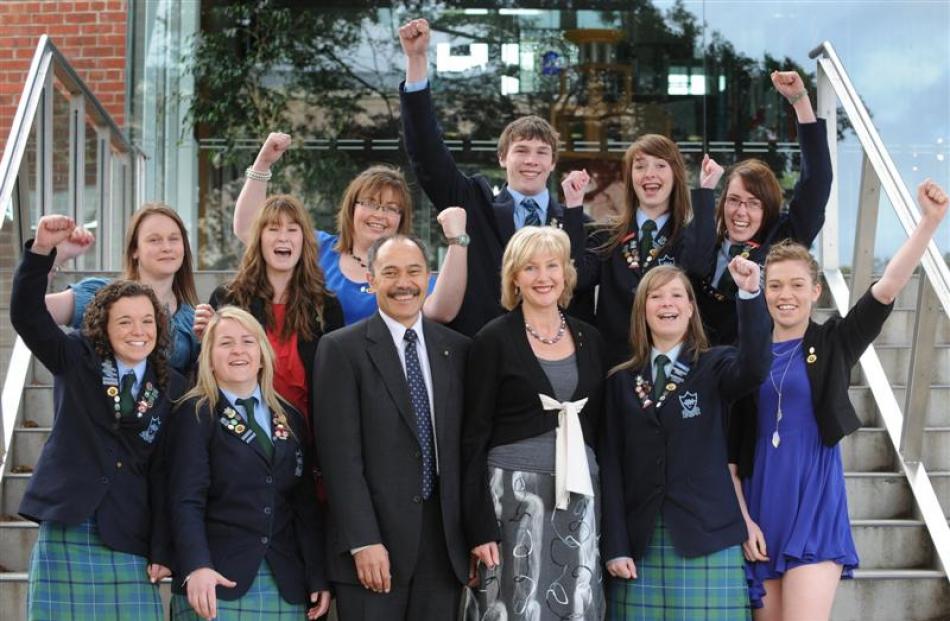 Blue Mountain College Duke of Edinburgh's Hillary Award gold recipients (back, left to right)...