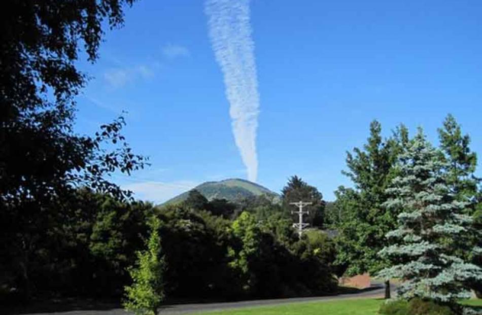Brendan and Chota Moore observed the cloud from their Chain Hills home.