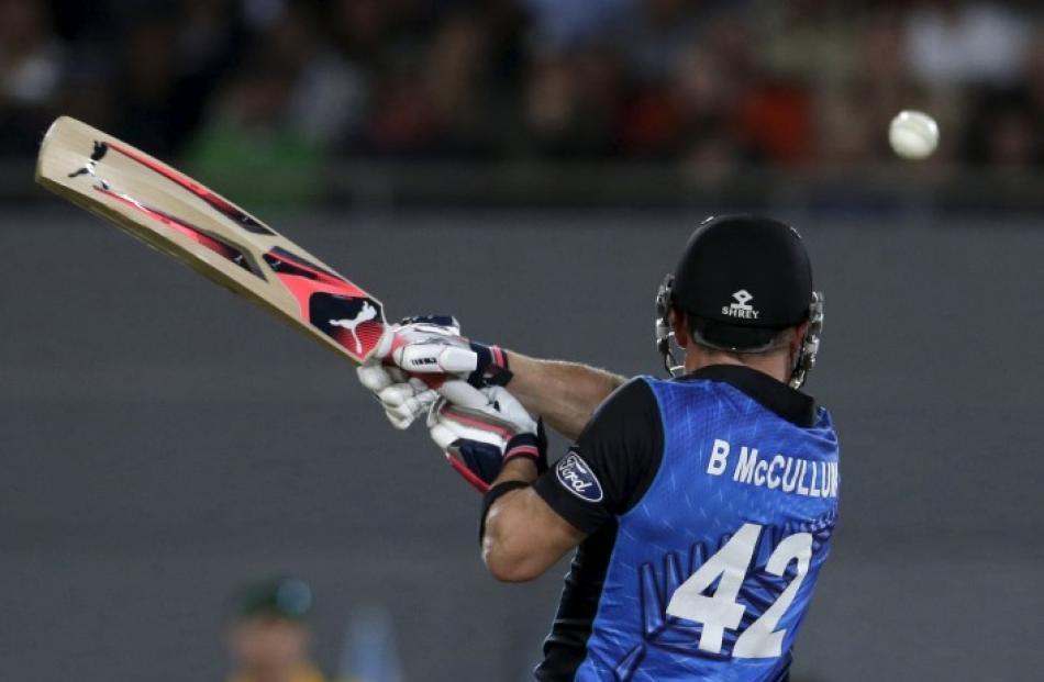 Brendon McCullum gave New Zealand a stunning start against South Africa. iREUTERS/Nigel Marple