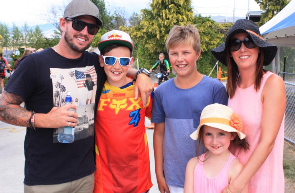 Brett and Blake (12) Day, Alex Butler (12) and Lilly (7) and Jemma Day, all of Christchurch.
