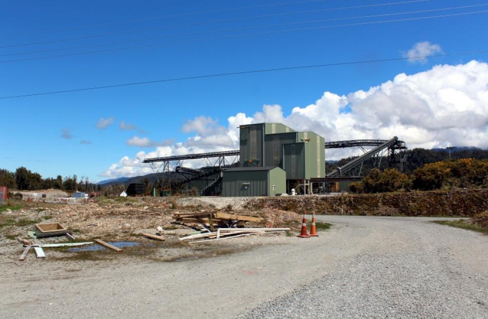 Buildings at the Pike River mine are being demolished. Photo by Greymouth Star.