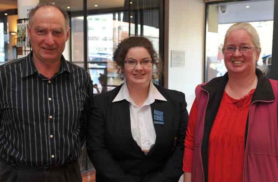 Gordon McLay (left), Esther McLay and Coralie McLay at Class Act 2015, DPAG on Thursday evening.