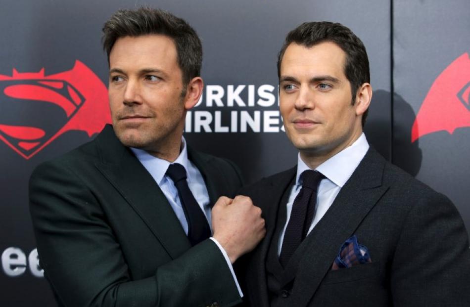 Cast members Ben Affleck (L) and Henry Cavill attend the New York premiere of "Batman V Superman:...