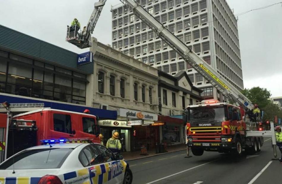 Part of George St was closed for nearly an hour. Photo: Rhys Chamberlain