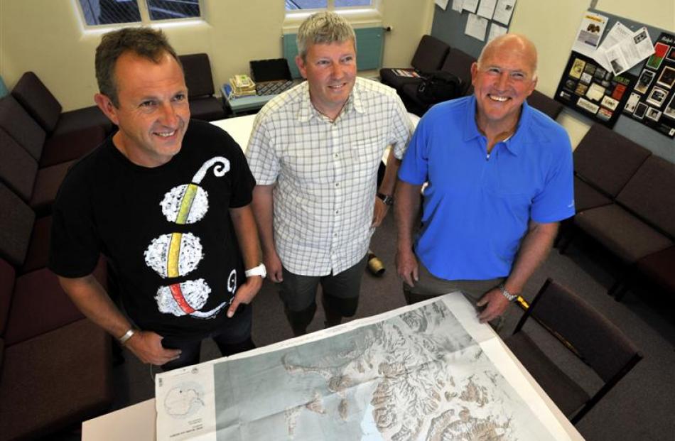 Checking their route to the Antarctic at the University of Otago department of marine science  ...