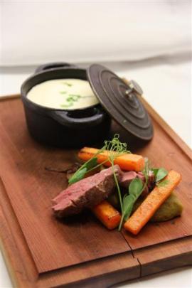 Chef Ben Batterbury, from True South in Queenstown, has created a merino lamb rump and shoulder...