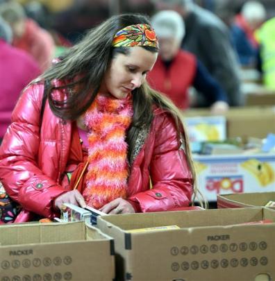 Cherie Royds, of Dunedin, browses at the Mosgiel Rotary Club's annual book sale. Photos by Gregor...