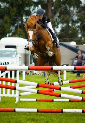 Claudia Hay and Heartbreaker at the South Canterbury North Otago showjumping competition in 2012....