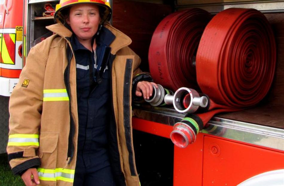 Clyde Volunteer Fire Brigade's newest member Chloe Dowling  would like more members to join her....