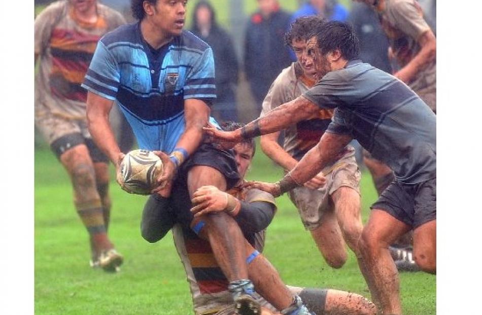 Conditions were poor for the King's v McGlashan clash at King's on Saturday.
