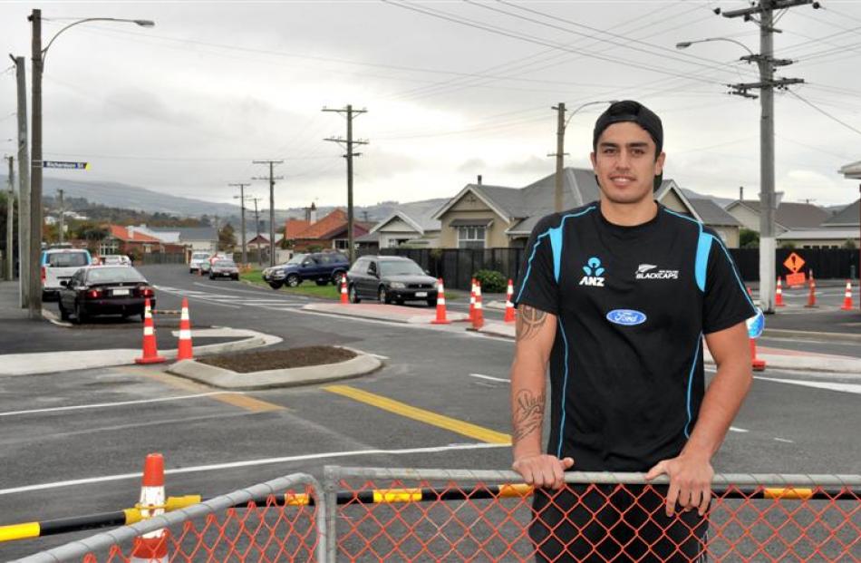 Coughtrey St resident Tipene Friday stands at the intersection of Coughtrey St and Hargest Cres,...
