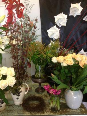 Creative displays at Estelle flowers.