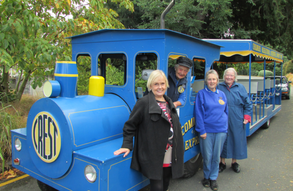 Crest train trust members (from front) June Murray (treasurer), Hilary Trbuhovich (chairwoman),...