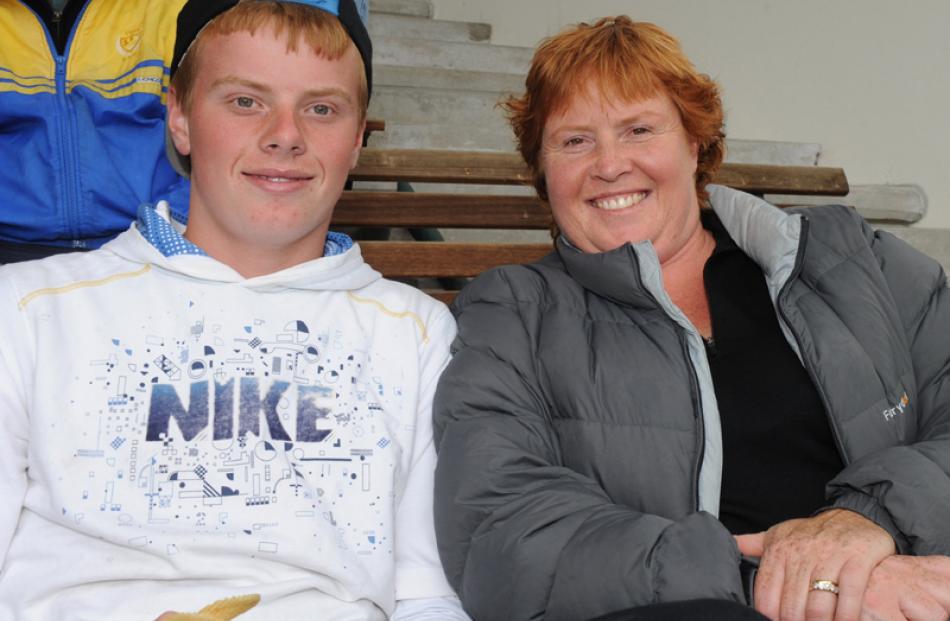 Ben (13) and his mother Kate Chamberlain of Leeston