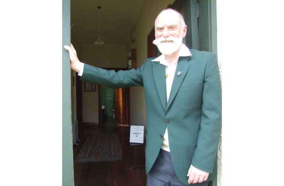 Curator Ralph Sherwood at the front door of Janet Frame's childhood home in Eden St. All photos...