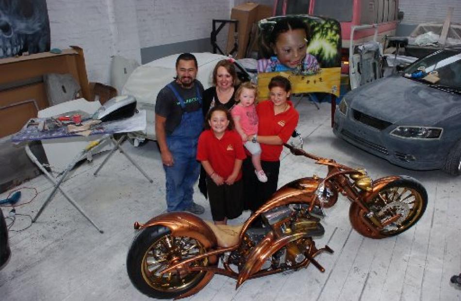 Dave and Ruth Matika with their daughters, Shimmah, Avana and Trinity, at ABFX and Auto...