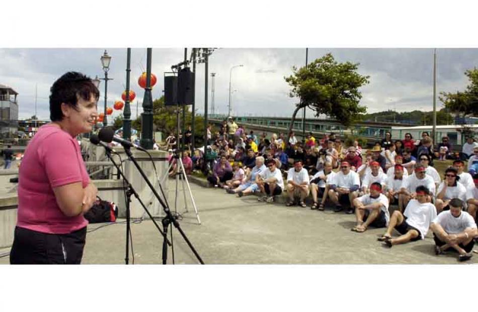 Meri Gibson of the Aoraki dragon boat association.
