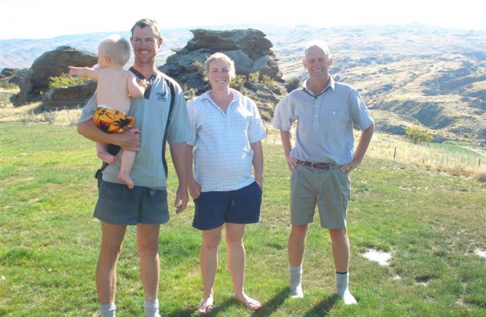 Duncan, Amanda and Alistair Campbell, of Earnscleugh Station, in Central Otago. Photos supplied.