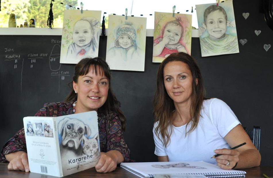 Dunedin mothers Kitty Brown (left) and Kirsten Parkinson created bilingual publishing company Reo...