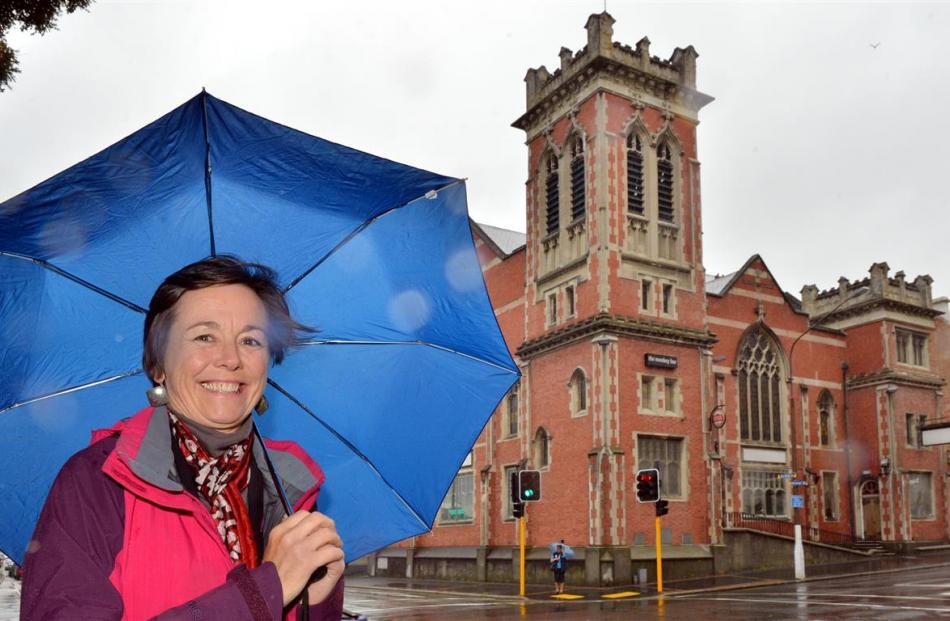 Dunedin Symphony Orchestra general manager Philippa Harris outside the former Monkey Bar, which...