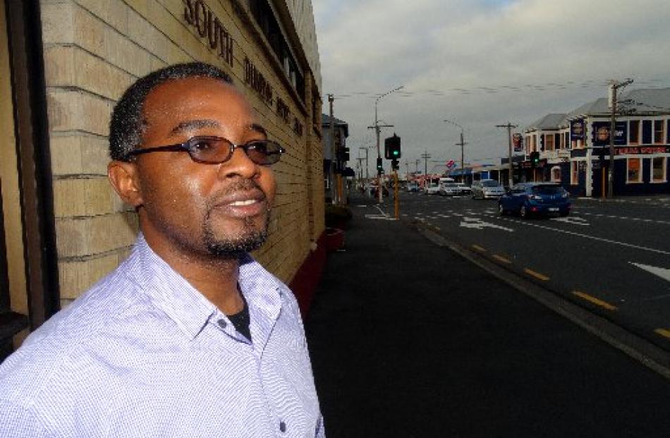 East side . . . Sandala Mwanje arrived in Dunedin last year and has since been appointed pastor...