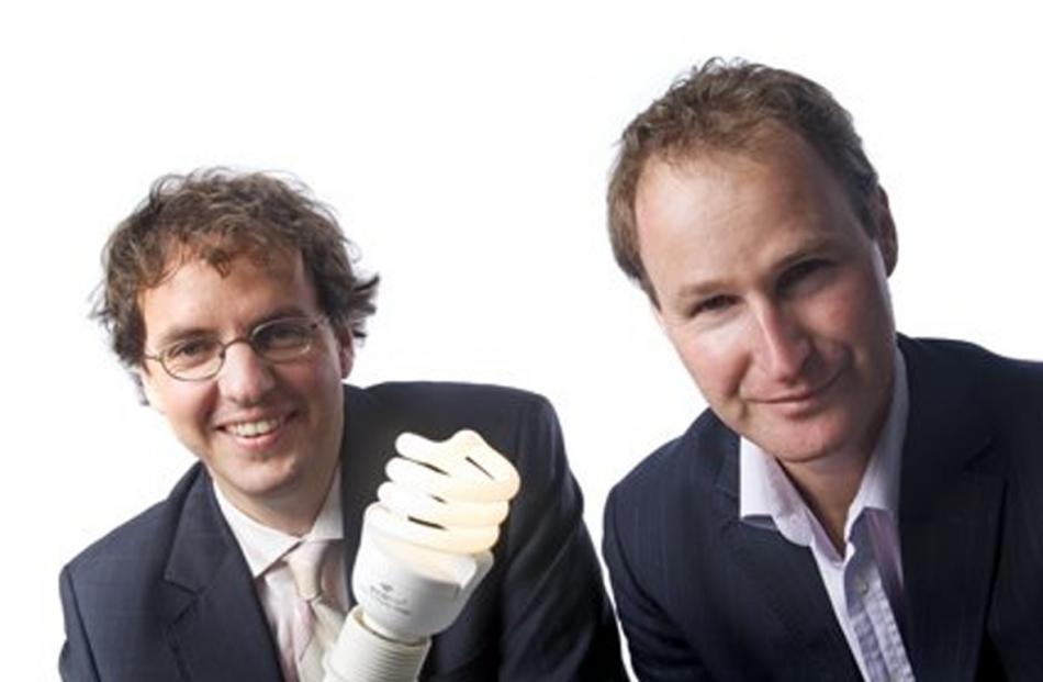 Energy Mad co-founders Tom Mackenzie (left) and Chris Mardon. Photo supplied.