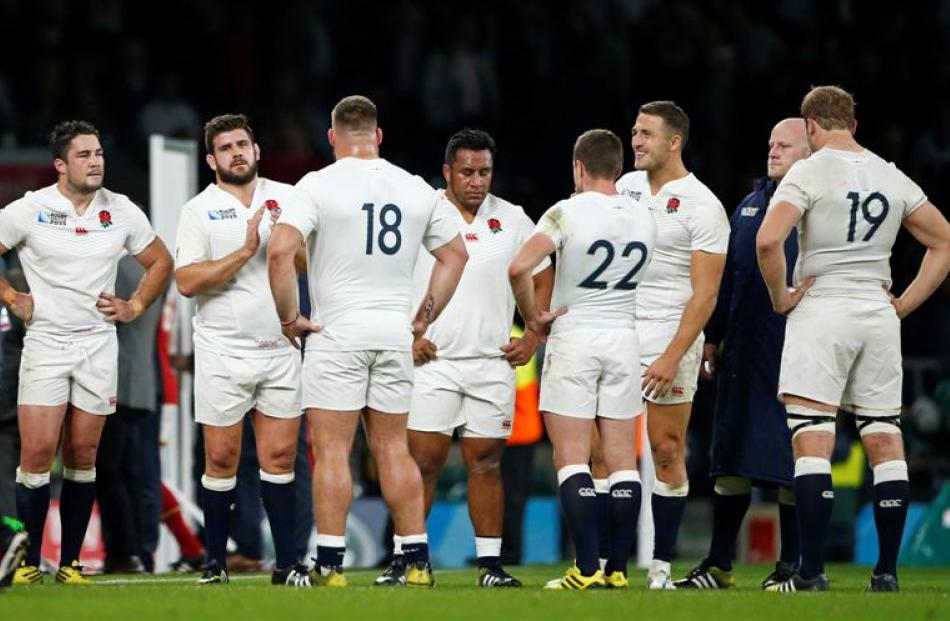 England players after their loss to Wales at the weekend. Photo: Reuters
