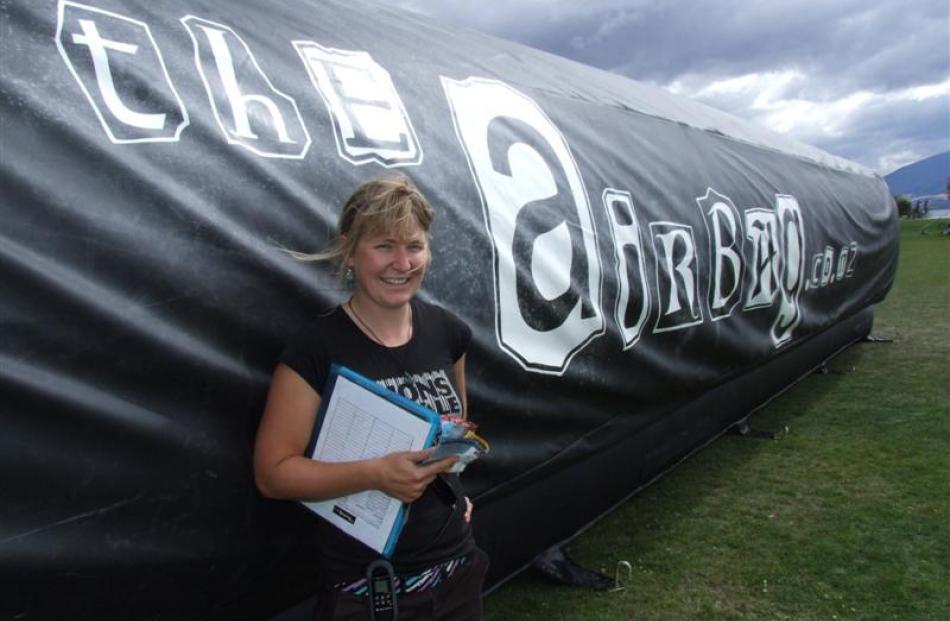 Entrepreneur Iona Sanders will base this huge inflatable airbag in Central Otago, to be used for...