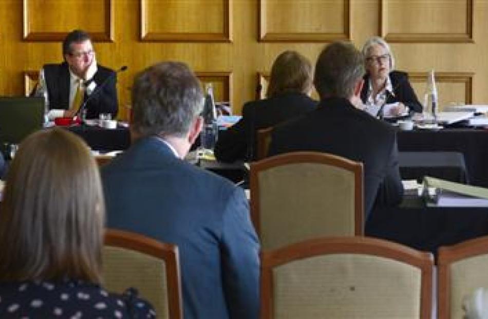 Environment Court panel (from left) commissioner Alex Sutherland, Judge Jeff Smith and...