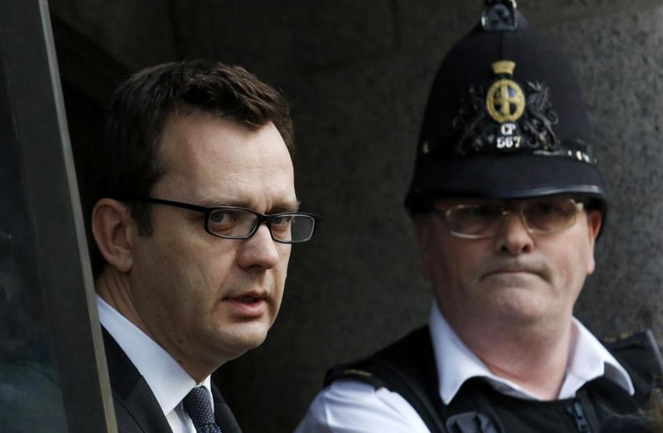 Former News of the World editor Andy Coulson leaves the Old Bailey. REUTERS/Luke MacGregor