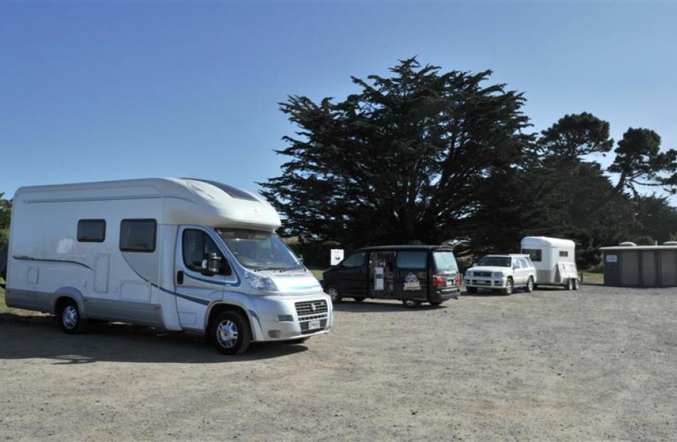 Freedom campers at Ocean View last week. Photo by Linda Robertson.