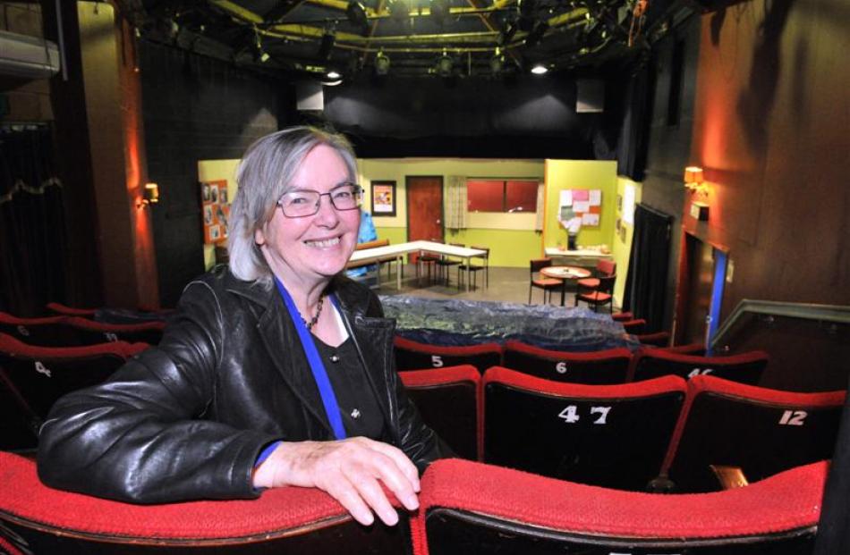Friends of the Globe chairwoman Rosemary Beresford takes a seat in the weathered theatre. Photo...