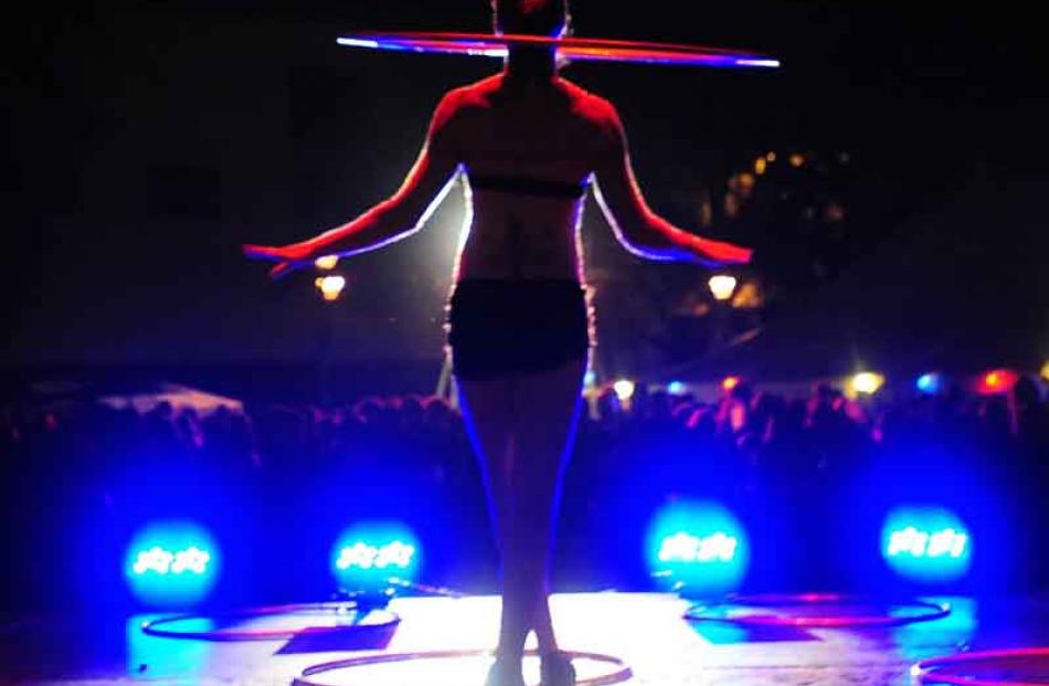 Heavenly Burlesque perform at the Otago Musuem Reserve at the opening of the Dunedin Fringe....