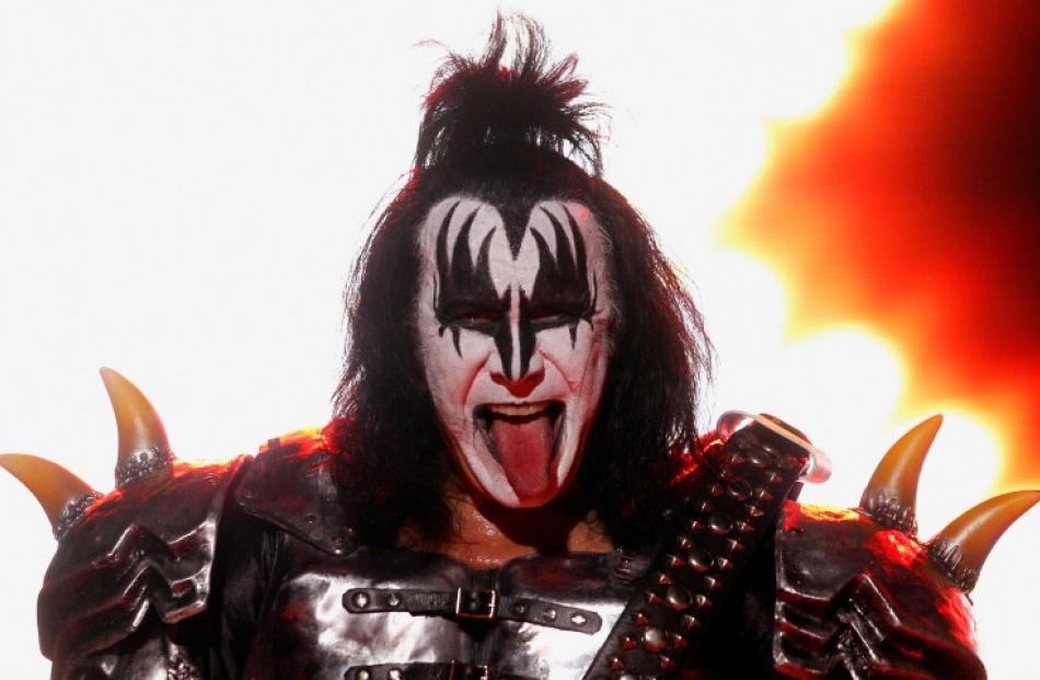 Gene Simmons of the rock band Kiss performs during their concert in Buenos Aires. REUTERS/Marcos...