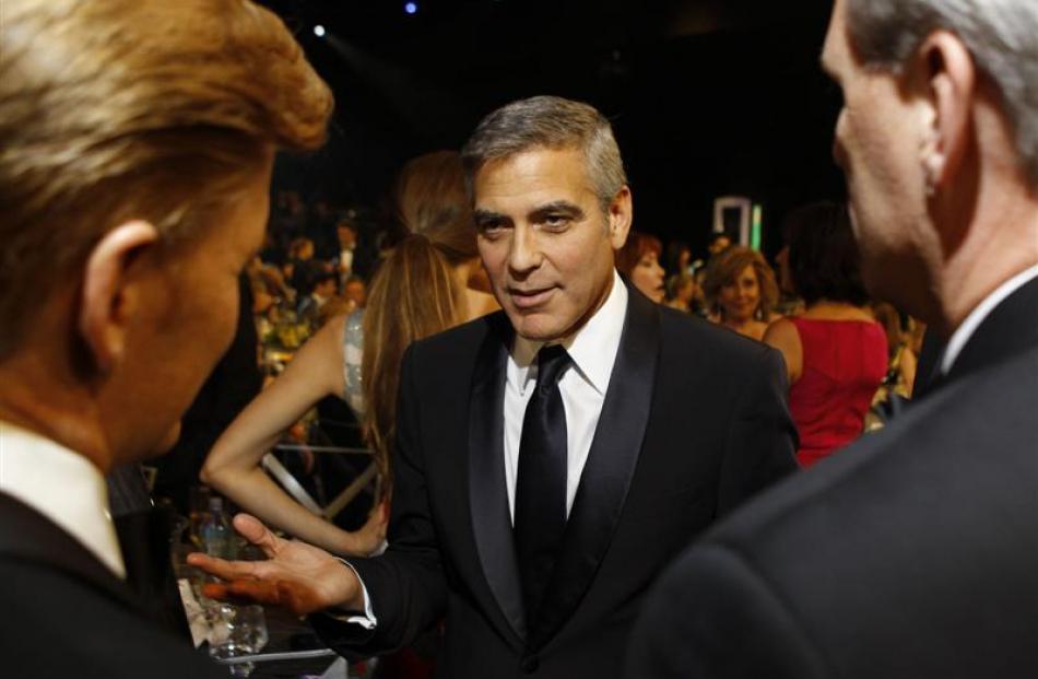 George Clooney during the 18th Annual Screen Actors Guild Awards show at the Shrine Auditorium in...