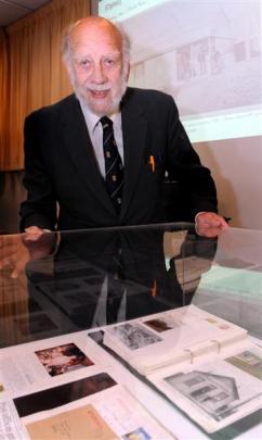 George Griffiths with some of his donated Otago postal history at the Hocken Collections last...