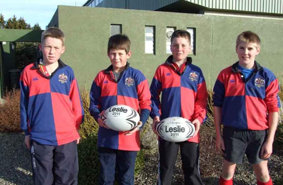 George Johnston (11), of Gimmerburn, George Hall (12), of Patearoa, Ben Girvan (12), of...